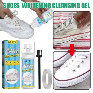White Shoe Cleaner Set with Brush 100ml Shoe Cleaner Fabric Cleaner for Leather, White, Suede and Abrasive Leather Sneakers
